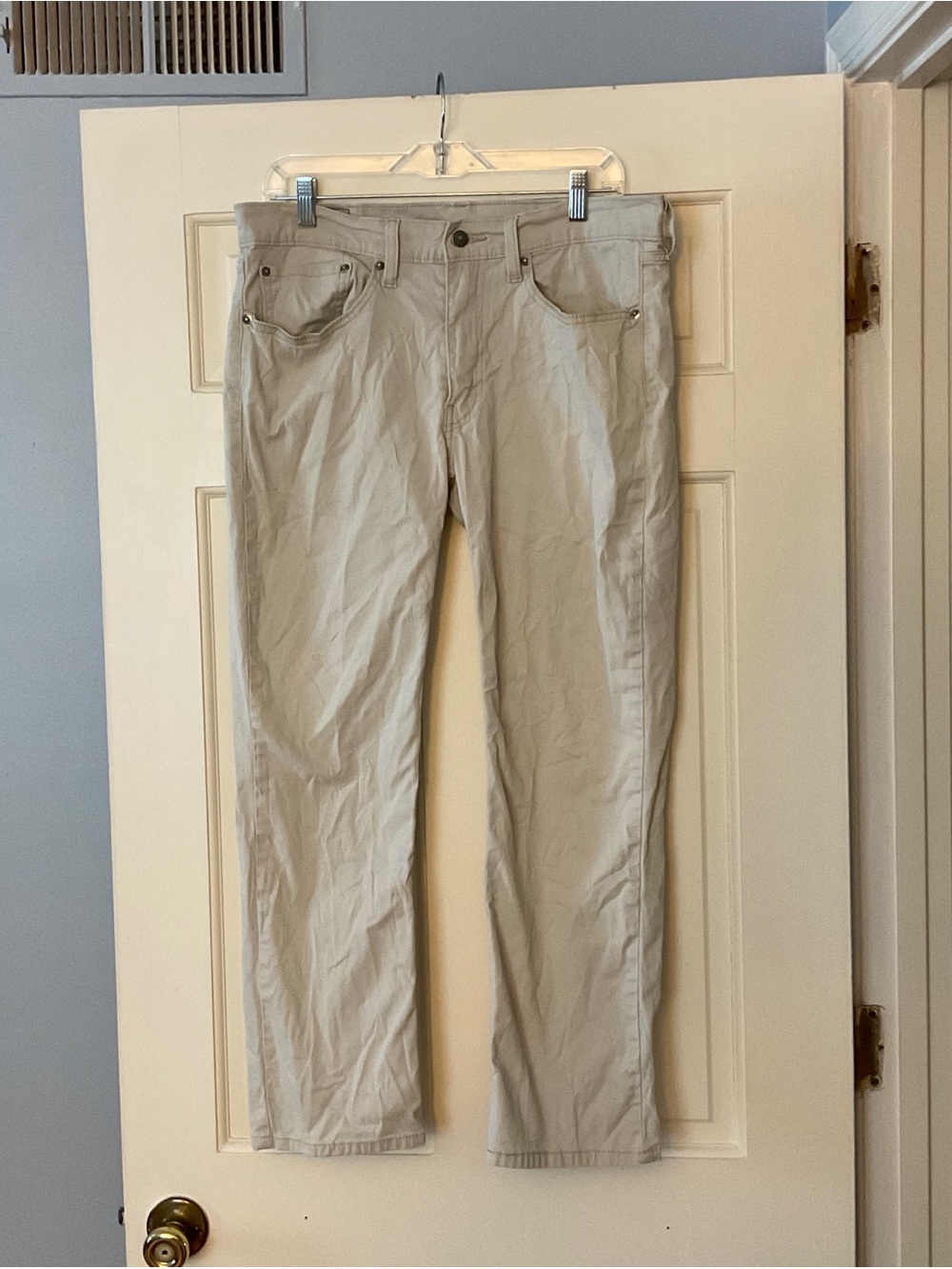 Levi’s 514 Straight Fit Men’s Pants 34x30 Pumice Stone Off White Americana